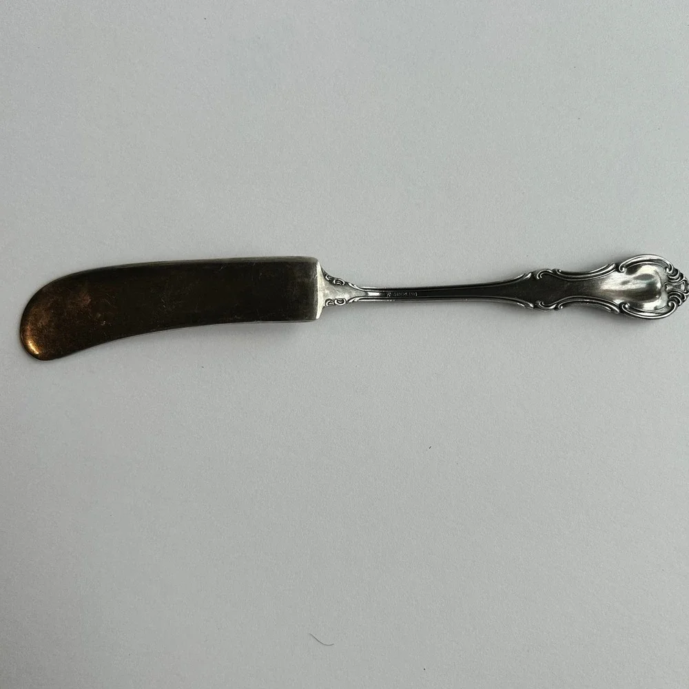 International Silver Joan of Arc Master Butter Spreader Knife Sterling 7